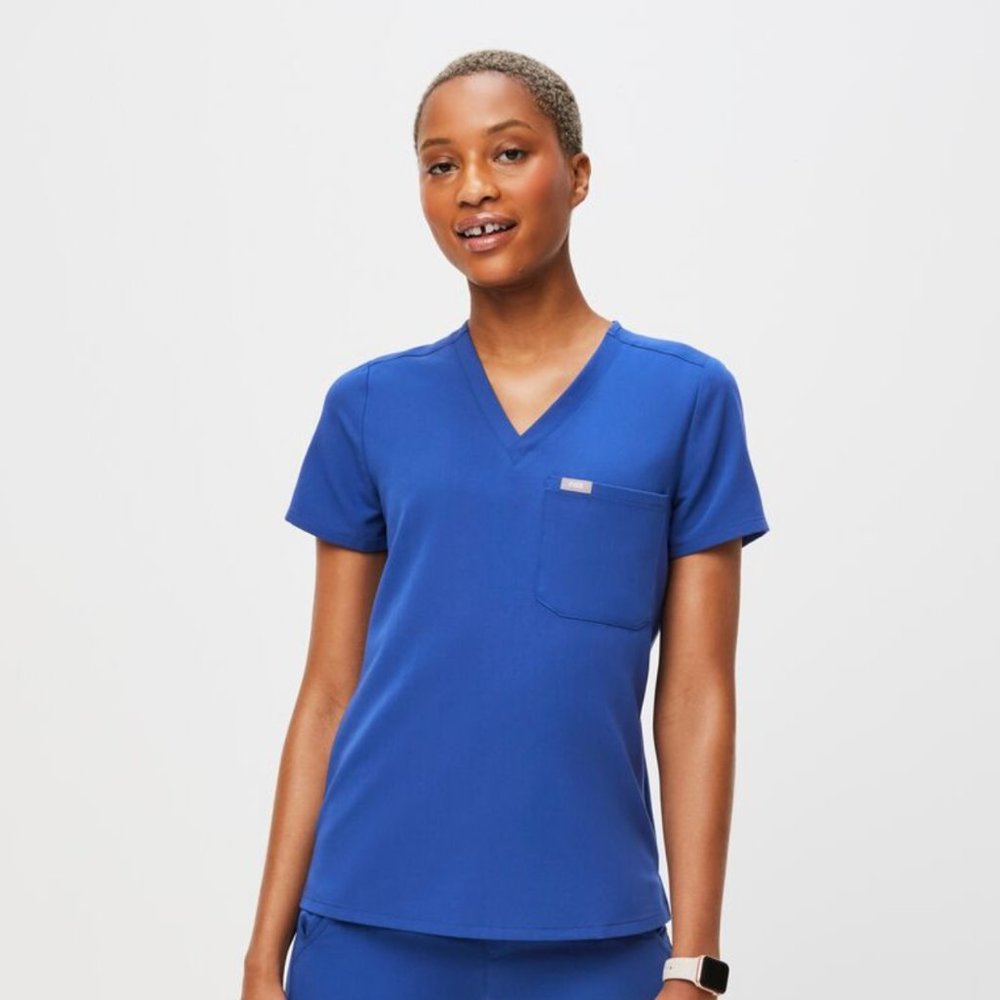 Figs Winning Blue Catarina and Rafaela Tops and Zamora Pants